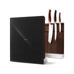 Nesmuk Knife Holder // American Walnut Wood + Black Glass