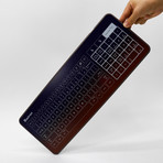 Glass Touch Smart Keyboard // WIRED (Matte Red + Red-Blue Gradient)