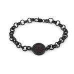 Lion Chain Link Bracelet // Black