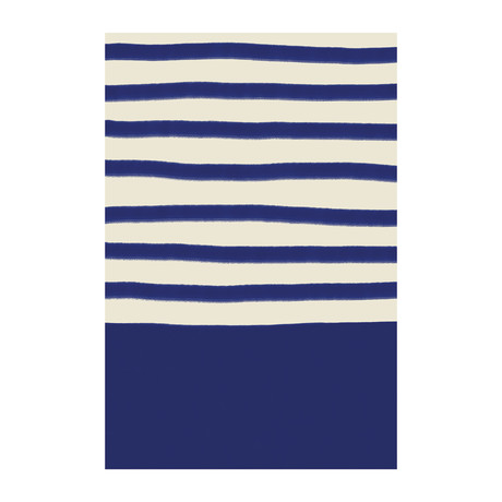 French Trends // Blue + White Floor Mat (2' x 3')
