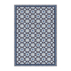 Ceramics // Blue Star Pattern Floor Mat (2' x 3')