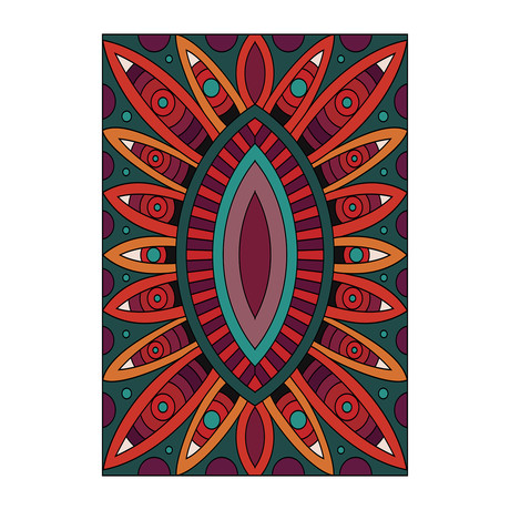 French Trends // Colored Ovals Floor Mat (2' x 3')