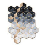 Soft Blue Gradient Cubes (12"W x 16"H x 0.45"D)
