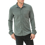 Long Sleeve Button Down Shirt // Green (S)