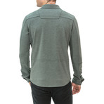 Long Sleeve Button Down Shirt // Green (XL)
