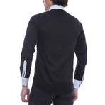 Two-Tone Crested Slim-Fit // Black (M)