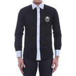 Two-Tone Crested Slim-Fit // Black (L)