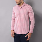 Plaid Slim-Fit Shirt // Pink (L)