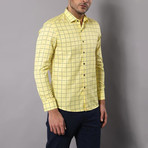 Plaid Slim-Fit Shirt // Yellow (M)