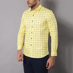 Plaid Slim-Fit Shirt // Yellow (S)