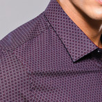 Printed Slim-Fit Shirt // Purple (2XL)