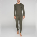 Zayne Thermal Top + Bottom Base Layer Set // Khaki (M)