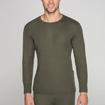 Zayne Thermal Top + Bottom Base Layer Set // Khaki (M)