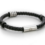 Braided Leather Bracelet V2 (Black)