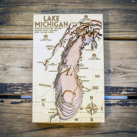 Lake Michigan (6"W x 10"H x 1.5"D)