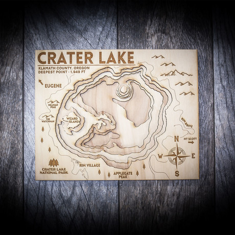Crater Lake (6"W x 8"H x 1.5"D)