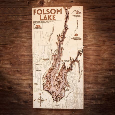 Folsom Lake (5"W x 10"H x 1.5"D)