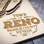Vintage Reno (8"W x 10"H x 1.5"D)
