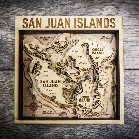 San Juan Islands (8"W x 8"H x 1.5"D)