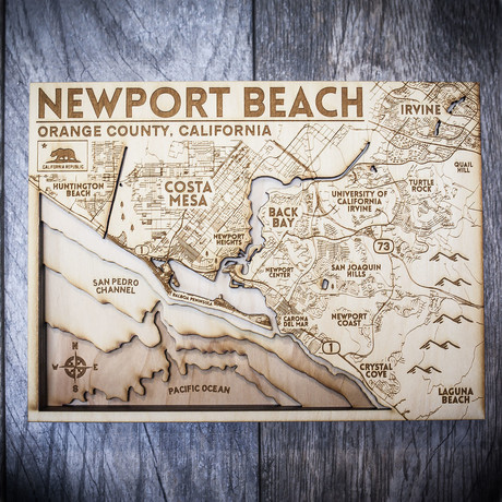Newport Beach (8"W x 10"H x 1.5"D)