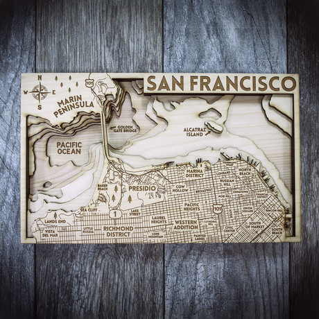 San Francisco City (6"W x 10"H x 1.5"D)