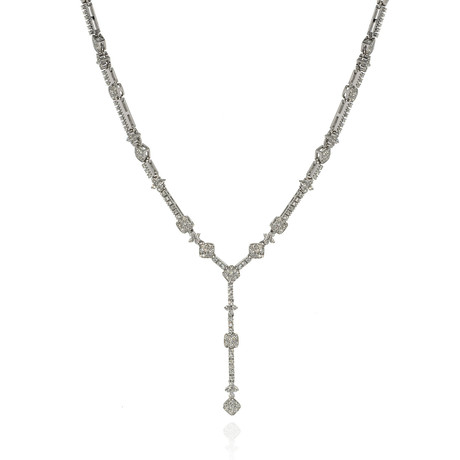 Piero Milano 18k White Gold Diamond Necklace VII // Store Display