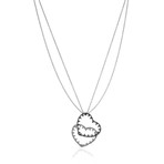 Piero Milano 18k White Gold Diamond Necklace I // Store Display