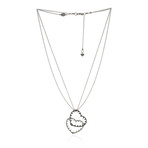 Piero Milano 18k White Gold Diamond Necklace I // Store Display