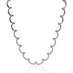Piero Milano 18k White Gold Diamond Necklace // Store Display