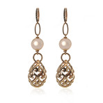 Piero Milano 18k Rose Gold Diamond Earrings II // Store Display