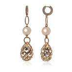 Piero Milano 18k Rose Gold Diamond Earrings II // Store Display