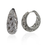 Piero Milano 18k White Gold Diamond Earrings VI // Store Display