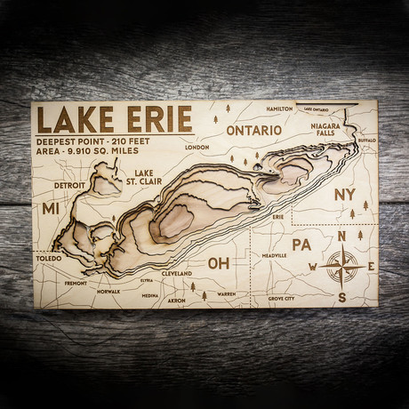 Lake Erie (7"W x 11"H x 1.5"D)