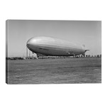 1920s German Rigid Airship Graf Zeppelin D-LZ-127 Moored Being Serviced // Small Crew October 10 1928 Lakehurst New Jersey USA // Vintage Images