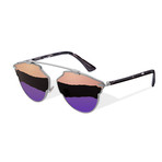 Women's So Real Sunglasses // Silver + Multicolor