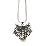 Dell Arte // Viking Wolf Pendant + Chain // Silver