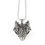 Dell Arte // Viking Wolf Pendant + Chain // Silver