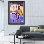 Kobe Bryant // Slam Dunk Framed Canvas // Facsimile Signed