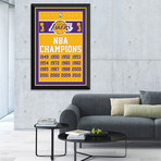 Los Angeles Lakers // NBA Championships Banner Display