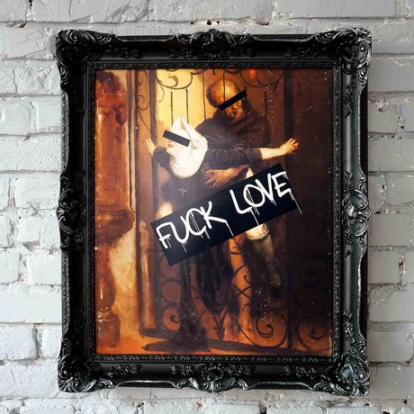 F*ck Love // Black Frame (30"H x 25"W x 2.3"D)