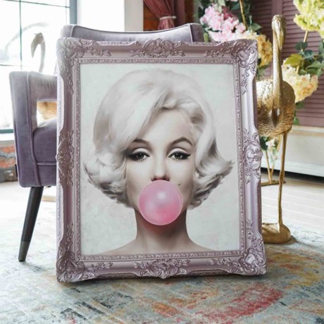 Marilyn Monroe // Pink Frame (30"H x 25"W x 2.3"D)