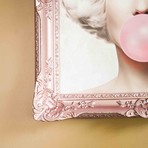 Marilyn Monroe // Pink Frame (15"H x 13"W x 1.5"D)