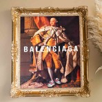 Balenciaga // Gold Frame (30"H x 25"W x 2.3"D)