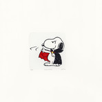 Snoopy // Want To Suck Your Blood // Peanuts Halloween Hand Painted Cartoon Etching (Unframed)