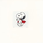 Snoopy // Dracula Smile // Peanuts Halloween Hand Painted Cartoon Etching (Unframed)