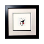 Snoopy // Skeleton // Peanuts Halloween Hand Painted Cartoon Etching (Unframed)