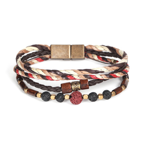 Stacked Braided Bracelet // Multicolor