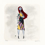Sally // Nightmare Before Christmas // Hand Painted Cartoon Etching (Unframed)