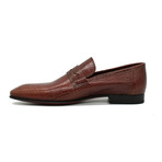 Textured Loafer // Brown Croco (Euro: 45)