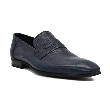 Textured Loafer // Navy Blue (Euro: 38)